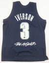 Allen Iverson Signed Georgetown Hoyas Mitchell Ness Authentic Jersey Beckett