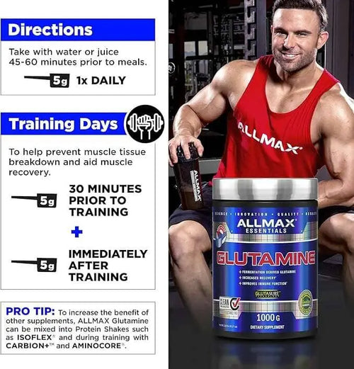 Allmax Glutamine, 80 Servings by PoorBoySupplements.com