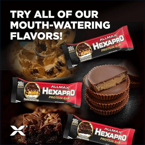 AllMax Hexapro Protein Bar 54g, 12 Single Bars by PoorBoySupplements.com