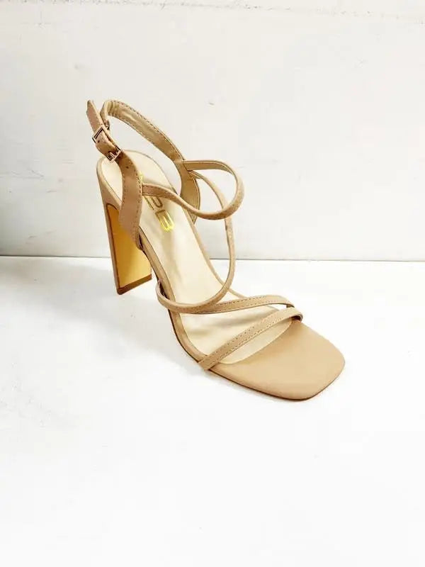 Ally Ankle Strap Heel - Nude by Boutique 23