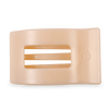 Almond Beige Large Flat Rectangle Hair Clip