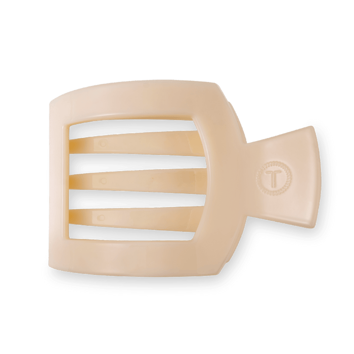 Almond Beige Large Flat Square Hair Clip by TELETIES