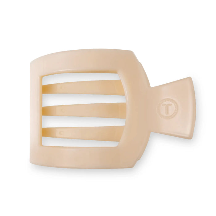 Almond Beige Large Flat Square Hair Clip by TELETIES