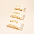 Almond Beige Medium Flat Rectangle Hair Clip by TELETIES
