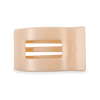 Almond Beige Medium Flat Rectangle Hair Clip