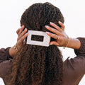 Almond Beige Medium Flat Rectangle Hair Clip by TELETIES