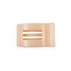 Almond Beige Small Flat Rectangle Hair Clip