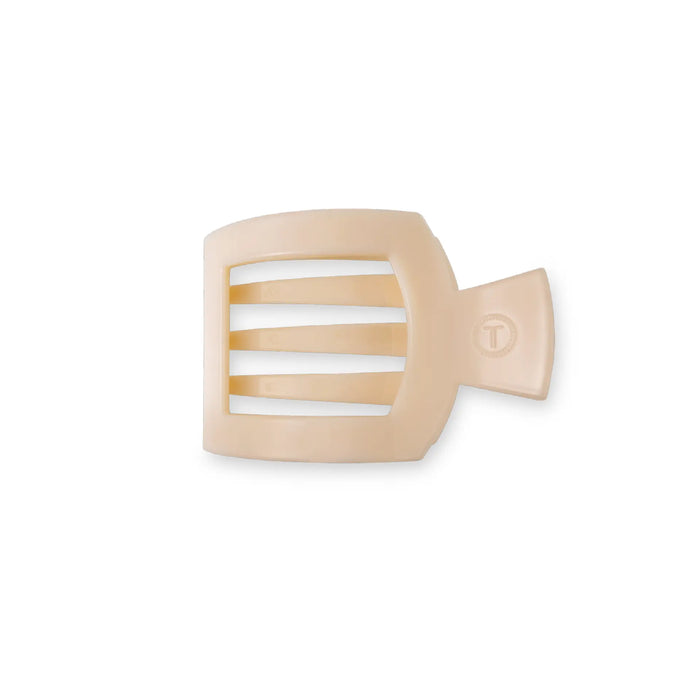 Almond Beige Small Flat Square Hair Clip by TELETIES