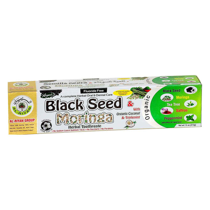 Black Seed Moringa Herbal Toothpaste by Adiva Naturals