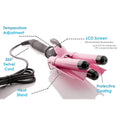 Alure Three Barrel Curling Iron Wand with LCD Temperature Display by DailySale