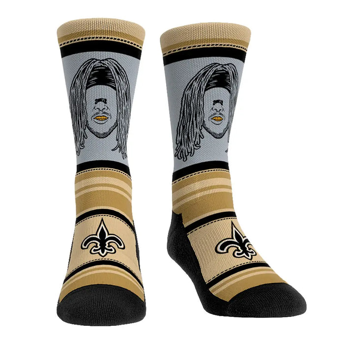 Alvin Kamara - New Orleans Saints - Superstar Stripes by Rock 'Em Socks