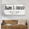 Always And Forever Couple Sign by Tailored Canvases