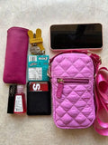 Alyssa Nylon Quilted Phone Case by MiamiLeathers.com