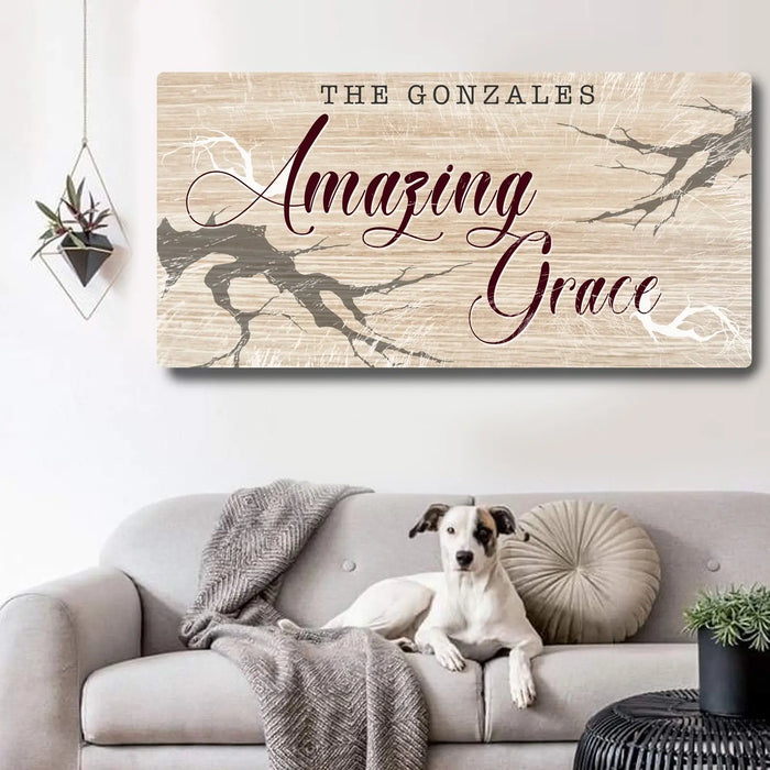 Amazing Grace Sign by Tailored Canvases