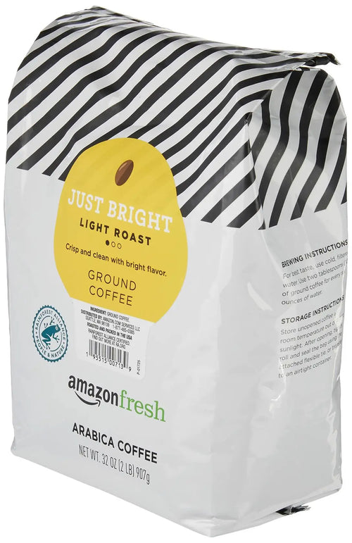 Amazon Fresh Just Bright Ground Coffee Light Roast 32 Oz - Ground Coffee