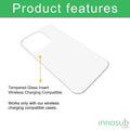 White Glass Spare Inserts for Sublimation Cases Compatible with iPhone - Wireless Charging Compatible by INNOSUB USA