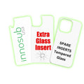 White Glass Spare Inserts for Sublimation Cases Compatible with iPhone - Wireless Charging Compatible by INNOSUB USA