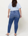 Amber Curvy Mid Rise Crop Skinny - Dark by Boutique 23