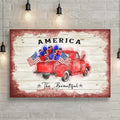 America The Beautiful Sign II by Tailored Canvases