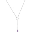 Amethyst Drop Necklace by Fine Color Jewels