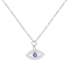 Amethyst Evil Eye Necklace
