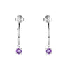 Amethyst Open Hoop Earrings