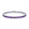 Amethyst Round Tennis Bracelet by Fine Color Jewels