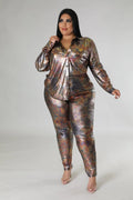 Amilia Love Pant Set - Plus Size by Fasheabe