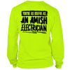 Amish Electrician - Long Sleeve Safety Yellow Hi-Vis T-Shirt