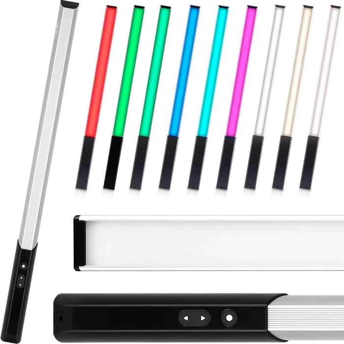 AMZDEAL RGB LED Light Wand, LED Photography Light, 1000 Lumens Adjustable 3000K-6000K, 9 Colors Temperature & 30 Lighting Mode by DailySale