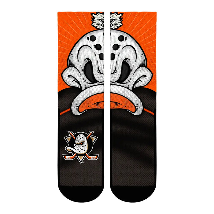 Anaheim Ducks - Split Face Mascot by Rock 'Em Socks