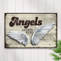Angels Gather Here Sign II by Tailored Canvases