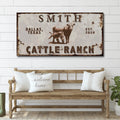 Angus Cattle Ranch Sign by Tailored Canvases