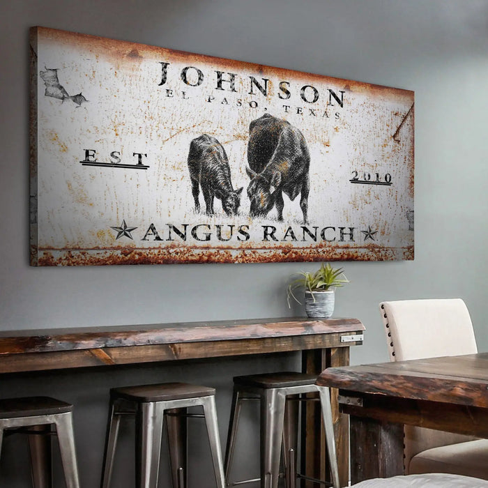 Angus Ranch Sign by Tailored Canvases