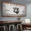 Angus Ranch Sign III by Tailored Canvases