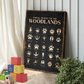 Animal Tracks Of The Woodlands Sign II by Tailored Canvases