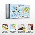 Animals And Countries Map Sign by Tailored Canvases