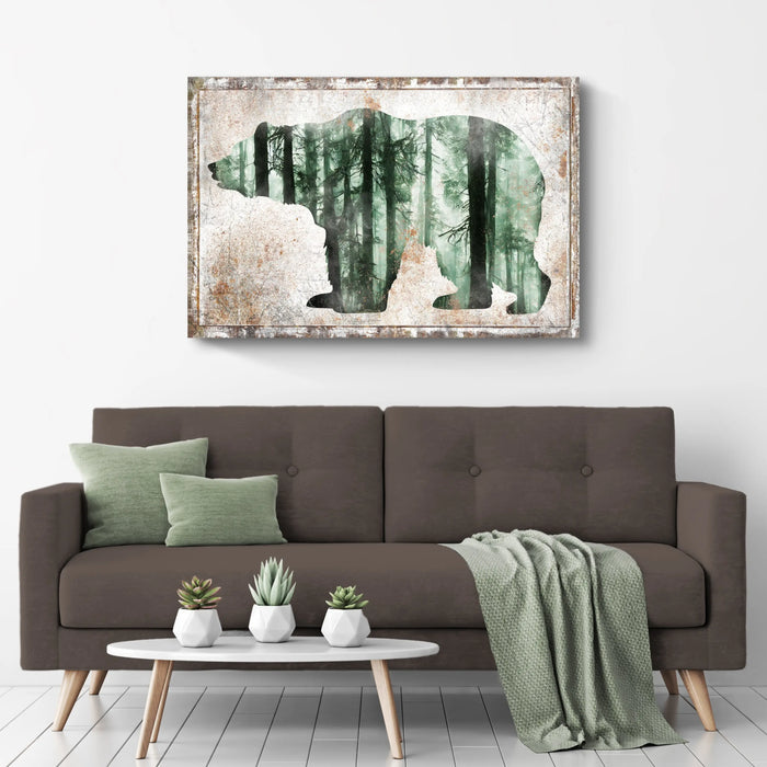 Animals Forest Bear Birch Canvas Wall Art by Tailored Canvases