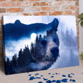 Animals Forest Bear Illustration Canvas Wall Art II by Tailored Canvases