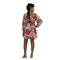 Ankara African Print Slide Off One Shoulder Mini Dress by Duma Mbili LLC