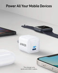 Anker Nano 511 Compact USB-C 18W Fast Charger for iPhone iPad (Refurbished) by DailySale
