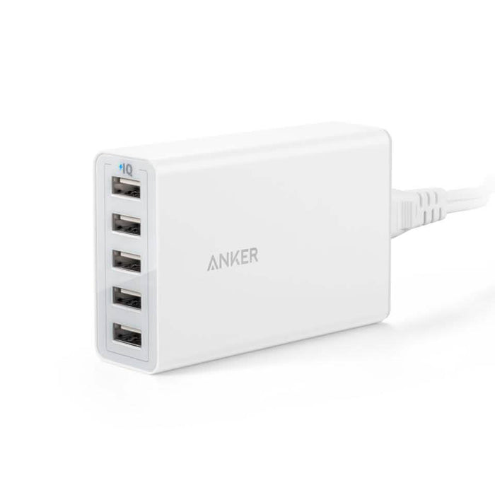Anker PowerPort 5 40W/8A 5-Port USB Charger for Apple iPhone, iPad, Samsung Galaxy, and more (Refurbished) by DailySale