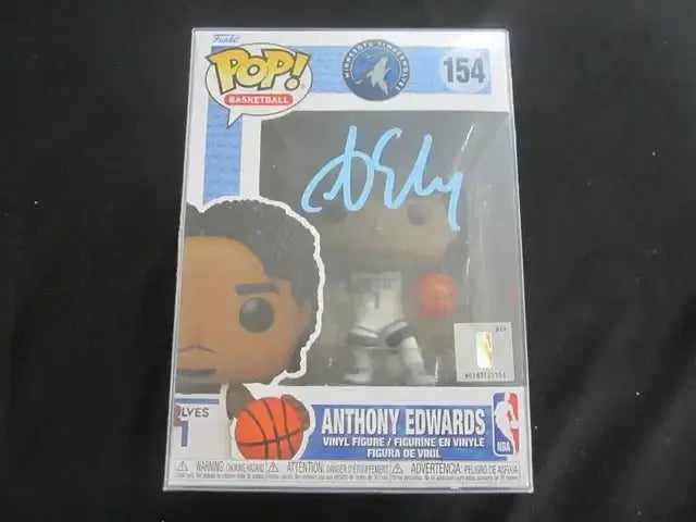 Anthony Edwards Timberwolves Signed Funko Pop #154 (PAAS COA) by Price Is Right Miami