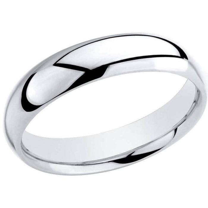 Anti-Tarnished High Polished Plain 5MM Wedding Unisex Band by DailySale