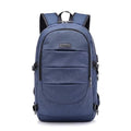 Anti Theft Waterproof Classic Backpack with USB Charging Port and Headphone Interface by DailySale