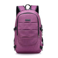 Anti Theft Waterproof Classic Backpack with USB Charging Port and Headphone Interface by DailySale