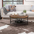 Antique Natural Coffee Table with Living Room Storage Rack by DailySale