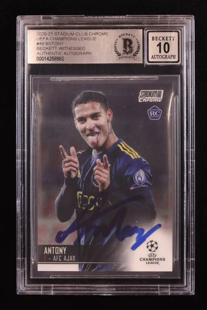 Antony Signed 2020-21 Stadium Club Chrome #49 RC (BGS 10) by Price Is Right Miami