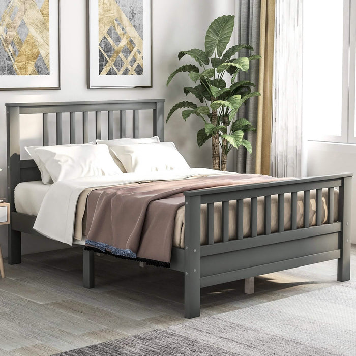 Anysun Full Size Bed Frame Solid Wood Platform Bed with Headboard for Kid's by DailySale