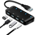 APANAGE 4-Port Powered USB 3.0 Hub Splitter by DailySale